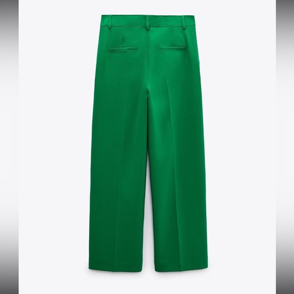 NWT ZARA HIGH WAISTED CROPPED STRAIGHT LEG PANTS - Picture 7 of 9